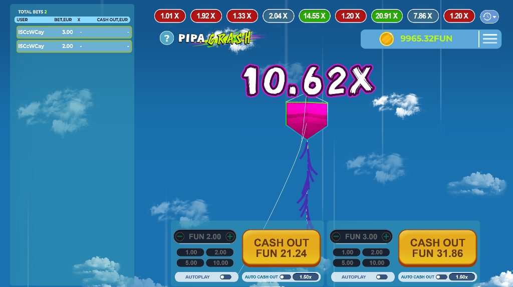 Pipa Crash Doble Apuesta